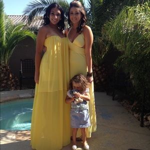 BCBG yellow prom dress